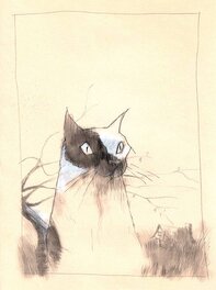 Ashley Wood - Cat - Illustration originale