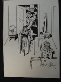 Reed Man - Encrage d'un Crayonné de Jack Kirby - Œuvre originale