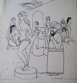 Georges Pichard - « Non, pas à vendre, c'est un modèle d'exposition ! », circa 1960. - Original Illustration