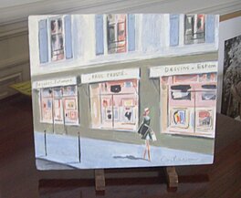Dominique Corbasson - Promenade rue Clément dans le 6ième arrondissement - Original Illustration