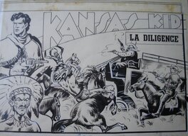 Carlo Cossio - Kansas Kid La Diligence - Original Cover