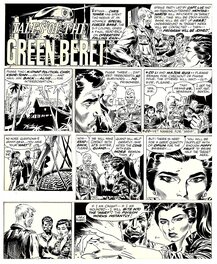 Joe Kubert - Tales of the Green Berets . Sunday strip 5 / 1 / 1966 . - Planche originale
