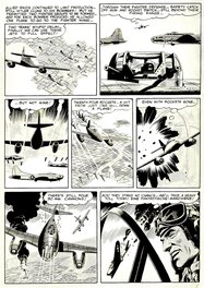 Wally Wood - Blazing Combat # 4 page 6 . ME- 262 . - Planche originale