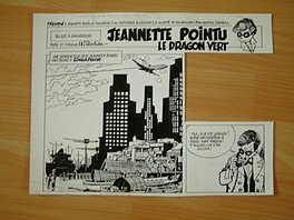 Marc Wasterlain - Jeannette Pointu n° 0, Le Dragon vert, planche 7, strips A et B, 1982. - Comic Strip