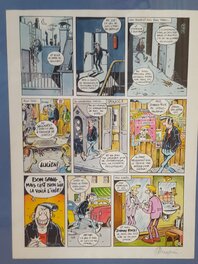 Frank Margerin - "Bananes Métalliques" , planche en couleurs directes - Comic Strip