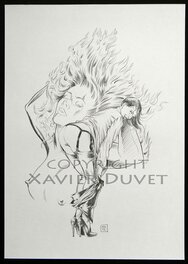 Xavier Duvet - illustration pour roman érotique - vendue - Planche originale