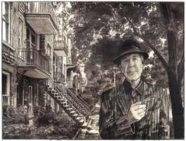 Illustration originale - Leonard Cohen à Montréal