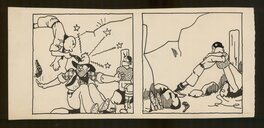 Hergé - Totor, C.P des Hannetons - Strip de la la planche de fin - Planche originale