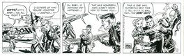 Frank Robbins - Johnny Hazard . Daily comic strip du 12 octobre 1957 . - Planche originale