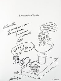 Charlie Hebdo, triple dédicace : Cabu + Volinski + Cavanna