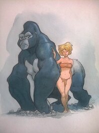 Sylvain Guinebaud - Gofundme Maëster-Gorilla Girl - Original Illustration