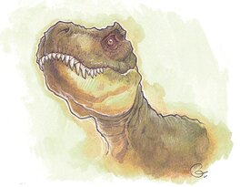 Sylvain Guinebaud - T-Rex - Illustration originale