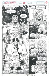 Ron Lim - Silver Surfer #55, pg. 10 - Thanos with Infinity Gauntlet by Ron Lim & Tom Christopher - Planche originale