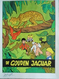 Studio Nys - Cover Jommeke 'De gouden jaguar' - Original Cover