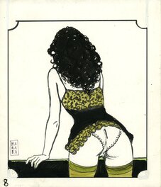 Milo Manara - Art de la fessée #pinup - Illustration originale