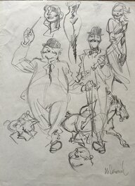 Al Severin - Croquis Laurel & Hardy - Original art