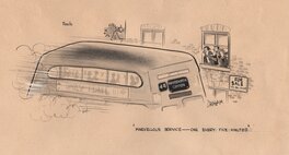 Alex Graham - Bus Service - Original Illustration