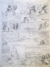 Edgar Pierre Jacobs - Enigme de l'Atlantide Crayonné préparatoire - Œuvre originale