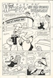 George Wildman - Popeye #110 - "A Big Burger Burgler" P1/4 histoire complète - Planche originale