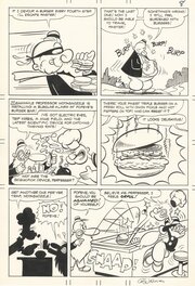 George Wildman - Popeye #110 - "A Big Burger Burgler" P2/4 - Planche originale
