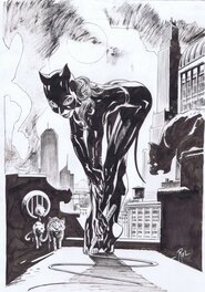 Roland Boschi - Catwoman par Boschi - Illustration originale