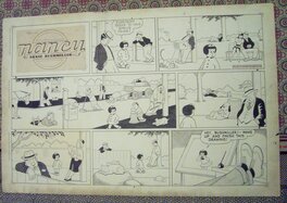 Ernie Bushmiller - Le Dimanche - dur dur de se mettre en action .... Nancy veille au grain - 1943 - Comic Strip