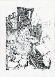 Marc Hardy - Pierre Tombal, "La tour". - Original Illustration
