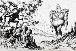 Raoul Giordan - Les transporteurs de la planète Hazrak - Illustration originale