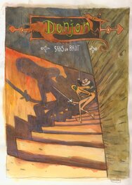 Christophe Gaultier - Donjon Crépuscule - Projet de couverture - Original art
