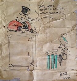 Plantu - Le procès du caricaturiste - Original art