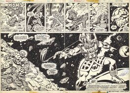 George Perez - Fantastic Four #172: ""Cry, the Bedeviled Planet!" - PL 30-31 - Planche originale