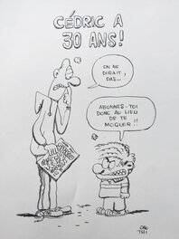 Luc Cromheecke - Abonnement Spirou - 30 ans Cédric - Illustration originale