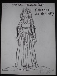 Patrice Lesparre - Etude Perso Dharkold  Dame Blandine - Original art