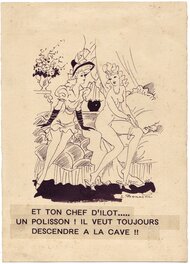 Louis Bonnotte - "en alerte", Le Mérinos n° 11, juillet 1944. - Illustration originale