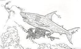 Geof Darrow - Shark by Darrow ! - Illustration originale