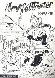 Maurice Cuvillier - Perlin et Pinpin au pays merveilleux - Ames Vaillantes - Couverture originale