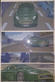 Didier Eberoni - Deux vies. Aston Martin - Planche originale