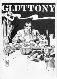 Jordi Bernet - Torpedo Gluttony - Illustration originale
