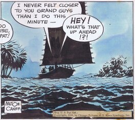 Milton Caniff - Terry and Pirates Daily 12/24/35 by Milton Caniff - Planche originale