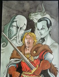 Fabio Bono - Rode ridder - Illustration originale