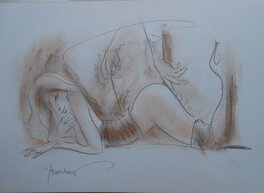 Jan Bosschaert - Naked Stuff- Go with the Flow - Illustration originale