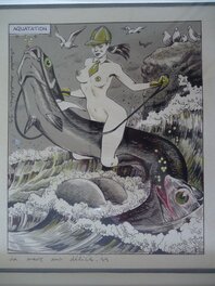 Chantal Montellier - Aquatation - Illustration originale