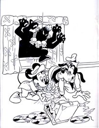 Romano Scarpa - Cover for Mickey Mouse 254 - Original Cover