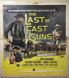 Reynold Brown - Peinture de Reynold Brown pour le poster du film "The Last Of The Fast Guns" - 1958 - Illustration originale