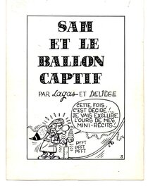 Lagas - Sam, « Sam et le Ballon captif », circa 1970. - Planche originale