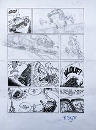 Bruno Bazile - Les Camions du Diable - inachevé - planche 16 - Comic Strip