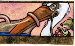 Tom Tirabosco - La petite souris et la cigogne - Original Illustration