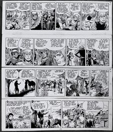Gérald Forton - RODRIC & LES CATHARES - 4 strips de Forton - Planche originale