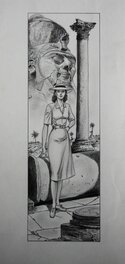 Ersel - La gardien de la lance - ex-libris - Illustration originale