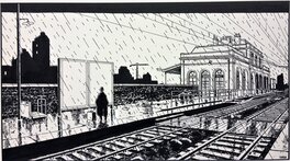 Jacques Tardi - 1983  Le dernier train supplémentaire - Original Illustration